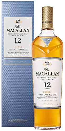 Macallan 12 Jahre | Triple Cask | Single Malt Scotch Whisky | mit Geschenkverpackung | unverwechselbare Sherry-Noten | 40% Vol | 700ml Einzelflasche