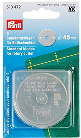 Prym 610472 Ersatzklinge Stahl 4,5 cm, 3 Stk, Silber