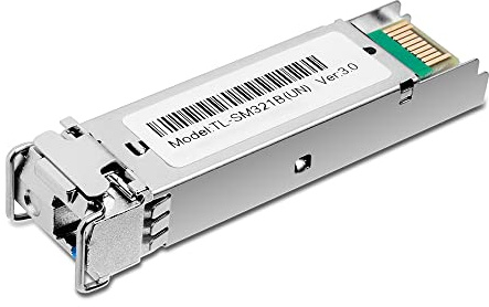 TP-Link TL-SM321B | Módulo SFP bidireccional Gigabit monomodo 1000Base-BX WDM | Plug and Play | Interfaz LC Simplex | Conexión en Caliente | Distancia de hasta 20 km | Compatible con SFP-MSA y DDM
