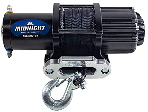 VIPER Midnight 4500lb ATV/UTV Waterproof Wireless Winch with 50 Feet of Black Synthetic Winch Rope. Designed by Motoalliance® - a USA Powersports Company with 20+ Years of Offroad Experience.