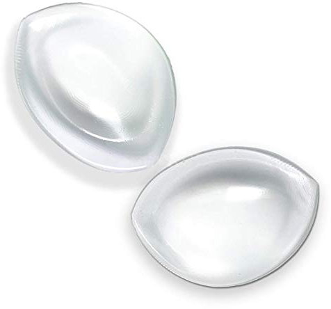 youtu 260g/Paar - Ovale Silikon Einlagen Chicken Fillets Brust Enhancers für BHs, Badeanzüge, Bikini, Bandeau Bikinis, 13cm x 10cm x 3cm, Transparente