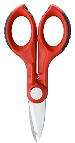 Intercable 16040 Spezial-Elektrikerschere 'Connect' mit Sicherheitsbox, klein, rot