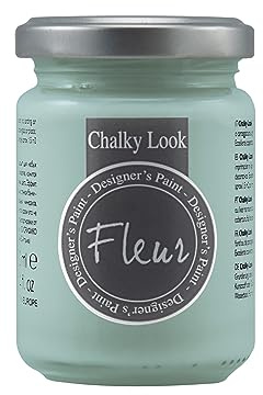 FLEUR DESIGNER'S PAINT | Pittura ad Acqua, Effetto Gesso Naturale, Extra Opaca, Fleur Chalky F49, Colore Cape Town Blue, Made in Italy, Formato da 130 ml
