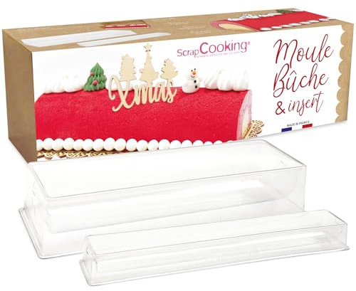 ScrapCooking 1921 - Stampo a Forma di Ceppo, in PVC, 33 x 11,4 x 6,4 cm, Colore: Bianco