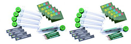 GEO-VERSAND 10 x Petling 13 cm mit Logbuch + Aufkleber + Stift, klar, 11114
