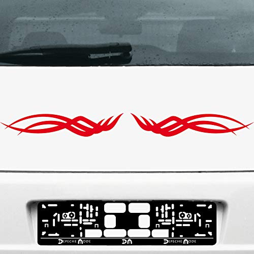 Tribal 95 cm Red Sticker Ass Antlers Car Door Rear Window Tattoo Decorative Film