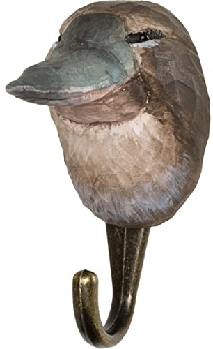 WILDLIFEGARDEN WG4528 Haken Schnabeltier - Handgeschnitzter Tierhaken aus Holz und Metall - Australische Tiersammlung