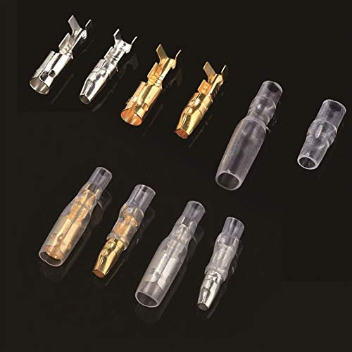 NO LOGO FMN-Steckverbinder, 80/50 Sets für Auto, Motorrad, Kugelklemmen, 4 mm, männlich und weiblich, mit Isoliermantel (Größe : 80 Sets 4,0 mm, 320 Stück)