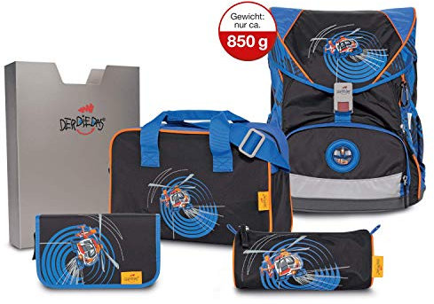 DerDieDas Schulranzen Set 5-TLG. Ergoflex XL Helicopter