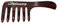 Strähnenboy Peigne à boucler très grossier marron havane 16,5 cm - 6,5 pouces - Flexible - 6 dents larges - Fait à la main (053 hav)