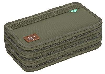 LÄSSIG Federmäppchen befüllt 20-teilig / School Triple Pencil Case Unique Olive