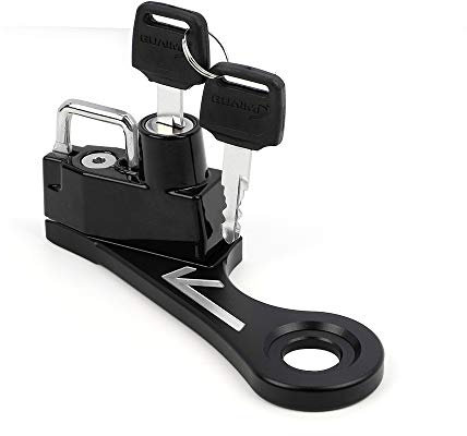 KYN Für Triumph Bonneville T100 / T120 2016–2021 Speed Twin 2019–2021 1200cc Motorrad Anti-Diebstahl Helmschloss (schwarz)