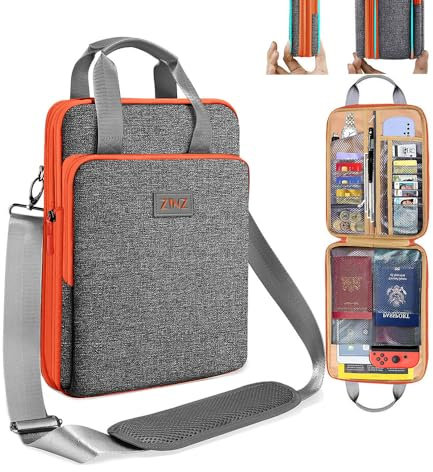 ZINZ Schlanke und erweiterbare Tasche 12,9 13 Zoll Reise-Laptop-Schultertasche für MacBook Air 13 M3/M2/M1, MacBook Pro 13 M2/M1, iPad Pro 12,9/13/11, iPad Air 13,L02G05