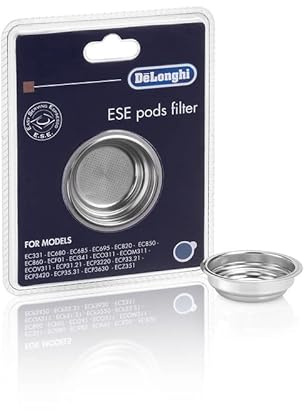Filtro Caffe 1 Una 2 Tazza Compatibile con DeLonghi per Macchina da Caffè Dedica Distinta Scultura Icona EC680 EC685… (Filtro Cialde)
