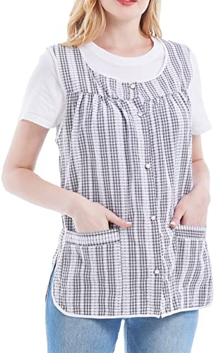 Nanxson Cobbler Aprons for Women with Pockets Smock Apron with Buttons for Cooking Chef Kitchen CF3152