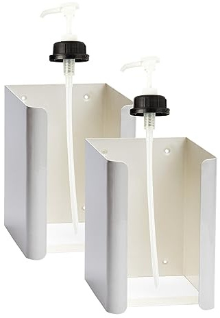 SORIFA - 2 Stück - Wandhalterung Metall pulverbeschichtet + Pumpe für Kanister 5L von SORIFA - für Gele und Flüssigseifen