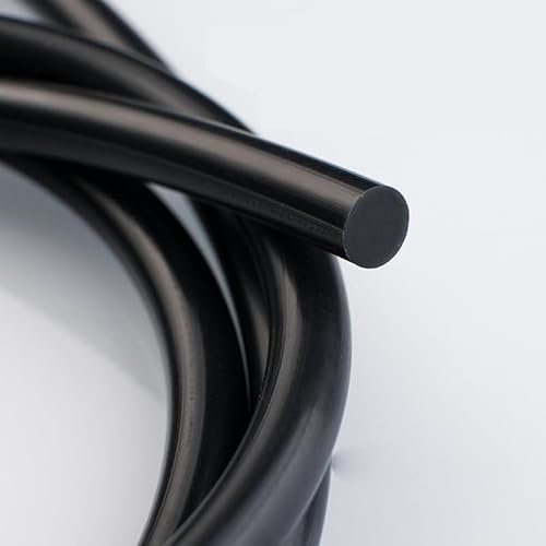 Schwarze feste Silikonschnur, Durchmesser 1 mm ~ 25 mm, weiße Gummidichtung, Zierleiste, Dichtungsstreifen, O-Ring, hohe Temperatur, wasserdicht, Durchmesser 1,5 mm, 5 Meter