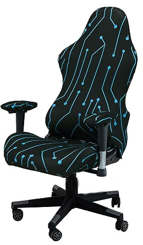 Funda para silla de computadora con estampado elástico lavable extraíble, funda elástica para silla de oficina para computadora, funda para silla de juegos para sillón, silla de juego(B)