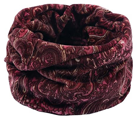 DUHGBNE Herbst und Winter bedruckte warme kurze -Halsabdeckung Männer und Frauen Single Circle Double Knit Lätzchen Neck Cover Lätzchen Schlauchschal Mit Filter (V, One Size)