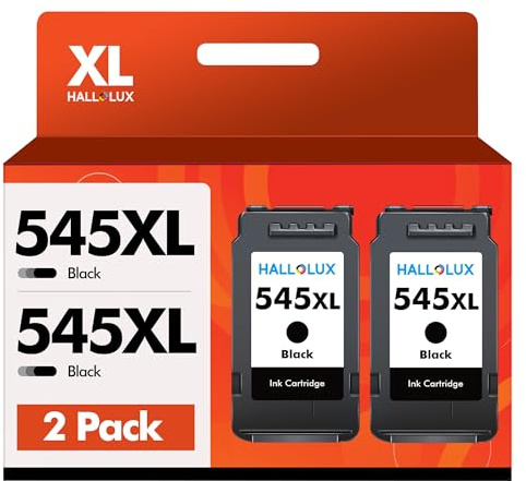 HALLOLUX 545 XL Schwarz, Ersatz für Canon Druckerpatronen PG 545 Black TS3150 Patronen Pixma MX495 TS3151 TR4550 MG2555s TS3355 TR4600 TR4551 TS3350 TS3150 MG2550s (2 Schwarz)