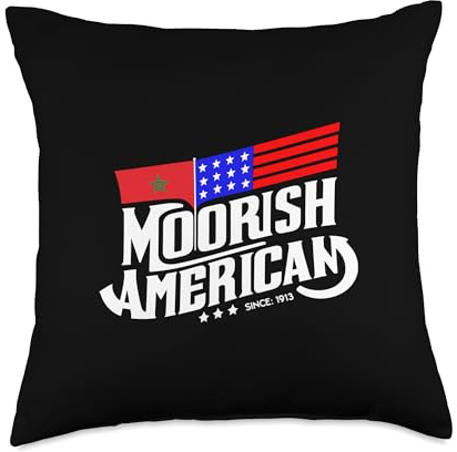 Moorish American Since 1913 Islamic Moors Black History Throw Pillow