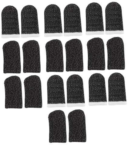 RORPOIR Fingerstand aus Nylon und Silberfaser Schweißresistent und Elastisch 10 Paar Fingerställe für Mobiles Gaming Kompatibel mit Meisten Fingergrößen als Spielzubehör