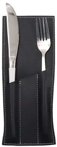 Cutlery Storage Bag - PU Leather Cutlery Storage Case Cutlery Storage Case | Oil Resistant Utensil Holder for Tableware Home Accessories for Dining Room, Kitchen, Restaurant