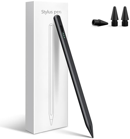 Stylus Pen for iPad 2026-2018 with 13mins Fast Charge,Tilt Sensitivity Palm Rejection Pencil for 11th (A16)/10/9/8/7/6 Gen, iPad Pro 11/12.9/M4/M5, iPad Air 3/4/5/M2/M3/M4, Mini 7/6/5