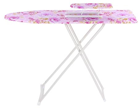 Fiauli Folding Ironing Board, 92 x 30 cm Household Ironing Board with Non-slip Feet, Height Adjustable Small for The Laundry Room at Home Purple