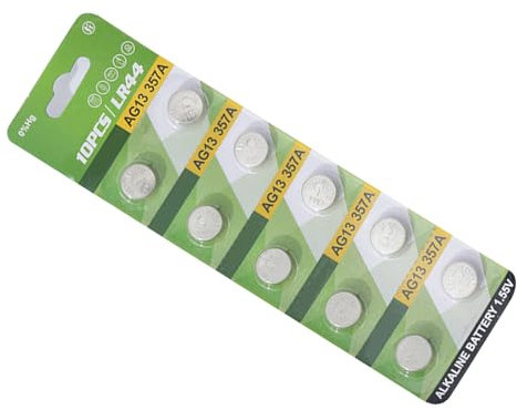 CHIZISX Confezione multipla di 10 batterie alcaline a bottone LR1130 LR41 LR44 per calcolatrici, orologi e telecomandi giocattolo