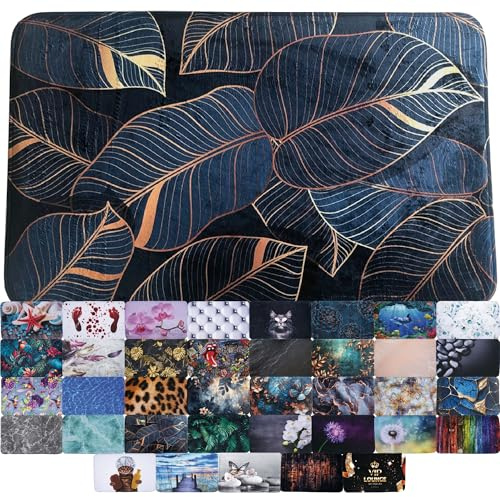 Sanilo Bath Rug I Wide Choice of Beautiful Non-Slip Bath Mats I I Super soft I Quick-drying I Washable (Monstera, 50 x 80 cm)