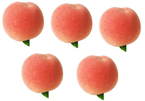 HOLIDYOYO Pesche Finte Decorative Rosa 5 Pezzi in Polistirene Espanso