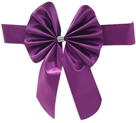 Qsvbeeqj Cinta elástica de satén decorativa para respaldo de silla, se ajusta fácilmente a lazos de cinta deslizante para el hogar elegante