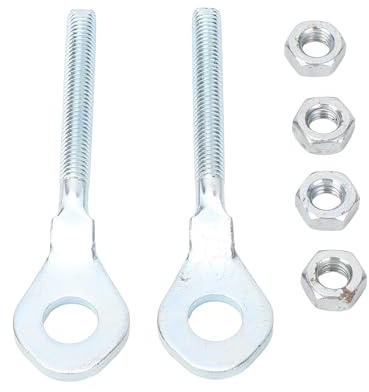 Generic Universalkedjejusterare Rostsäker Lång Livslängd för ATV Dirt Bike 2PCS Muttrar Ingår för Buyang Användare Rostfritt Stål Material
