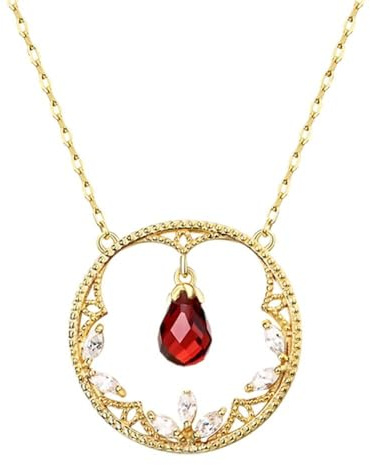 925 sterling silver halsband för kvinnor 100% naturlig topas granat rosékvarts ädelsten brudtärna guld bröllop smycken