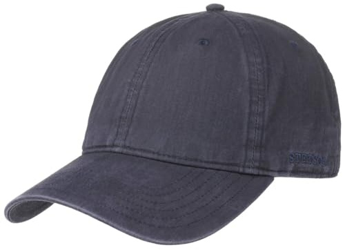 Stetson Ducor Sun Guard Full Men's Cap - Baseball Cap Made of (Sustainable) Organic Cotton - Spring/Summer - 40+ UV Sun Protection - Stonewashed Look - Outdoor Cap Blue