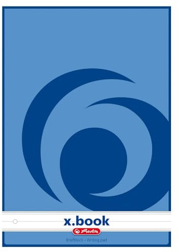 Herlitz Schulblock x.book A4, liniert, 100 Blatt, ohne Rand, 5 Stück