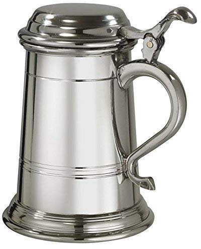 Wentworth Pewter 1 Pint Balmoral X Range Lidded Tankard (The Balmoral Stein)