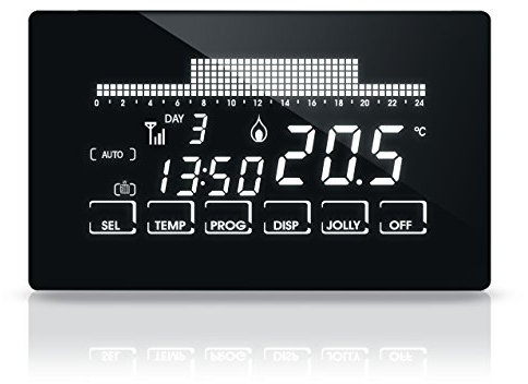 Fantini Cosmi CH193WIFI Cronotermostato Settimanale Ultrapiatto e Touch Screen, a 230 V-50 Hz, Nero