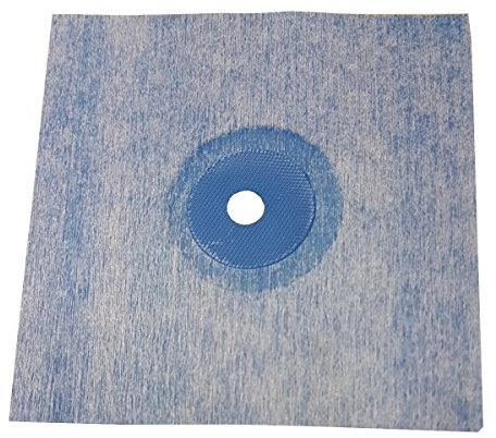 10x Sanitär Wandmanschette TPE blau 120x120mm Abdichtung für Fliesen für Bad Dusche Küche Badabdichtung Duschabdichtung
