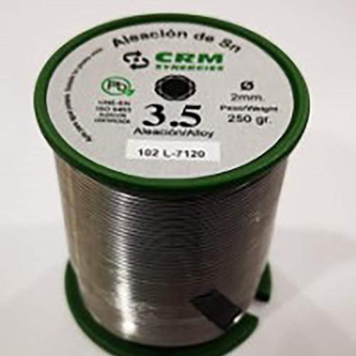 ESTAÑO SOLD PLATA 250GR-2MM 3,5% ALEACION 102 CRM 0