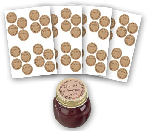 AVERY - Beutel mit 64 selbstgemachten Marmeladenetiketten - Ø47,5 mm