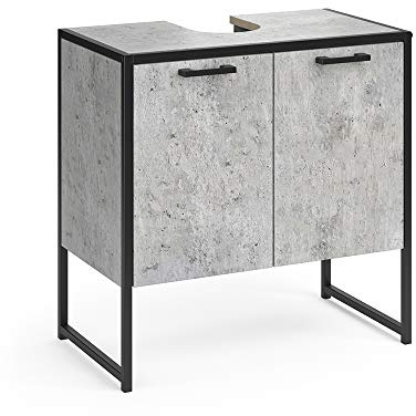 Vicco Waschbeckenunterschrank Beton Fyrk 60x60x33 cm - Unterschrank für das Badezimmer, Zusätzlicher Stauraum direkt unter dem Waschbecken