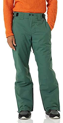 Amazon Essentials Herren-Skihose, wasserdicht, isoliert, Grün, Farbblock, Größe S