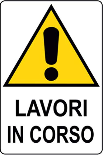 ADESIVO PERICOLO LAVORI IN CORSO (200 x 300 mm)