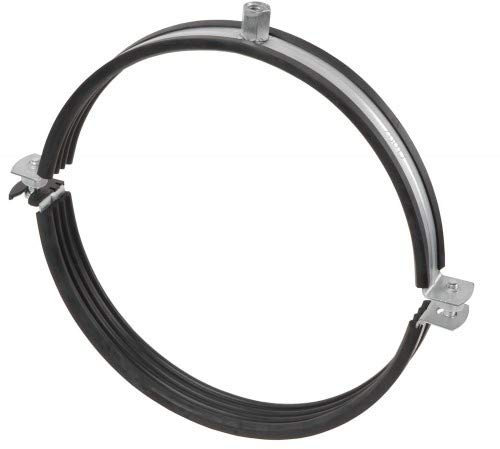 Fixotec 2 Stück - Lüftungsrohrschellen M8/M10 mit Schnellverschluss Größe 400 mm, Schwarz