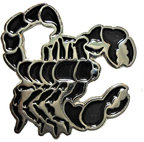 Anstecknadel Skorpion, emailliert, Metall