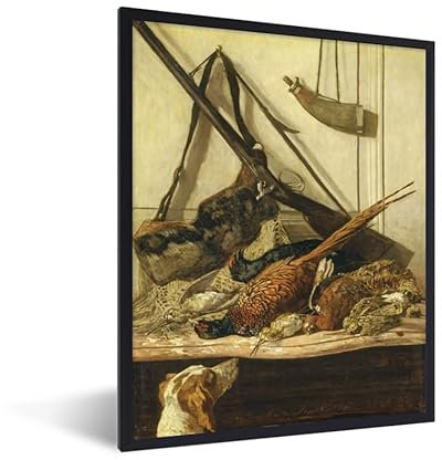 MuchoWow Poster Bilder Wanddeko Deko Wohnzimmer 60x80 cm Trophäen der Jagd - Gemälde von Claude Monet