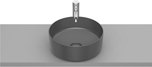 Roca,INSPIRA,ROUND - Lavabo de FINECERAMIC® de sobre encimera,Color Onyx,370mm x 370mm x 140mm,A327523000