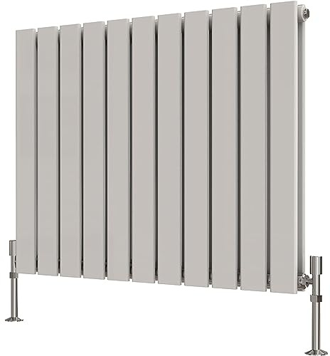 Radbliss Horizontal Flat Panel Radiator 600x748mm White Double Design RAD Central Heating
